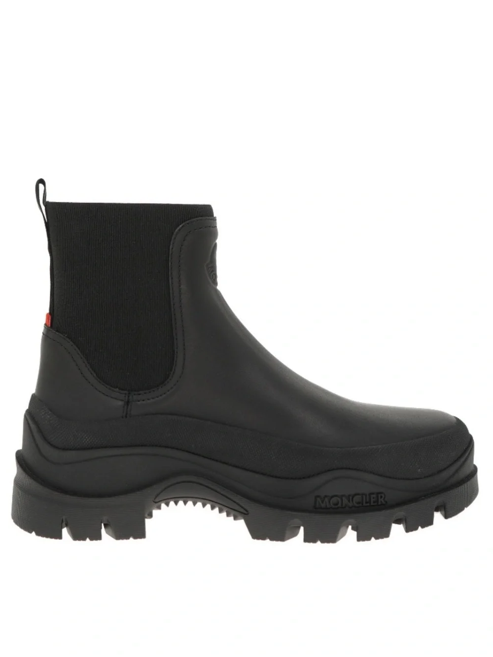 Moncler Men Larue Chelsea Ankle Boots Black Leather Size 11 US New